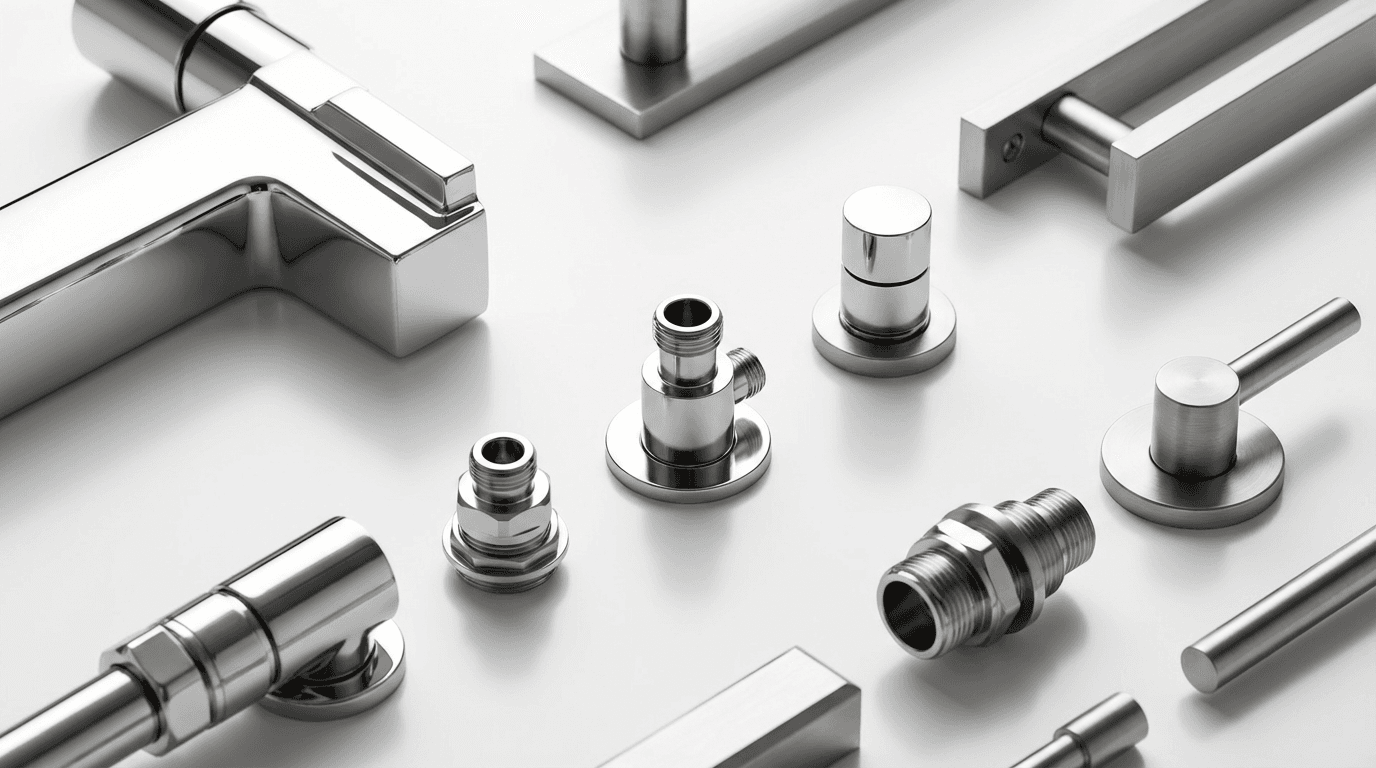 Dark, sophisticated aesthetic close-up of brushed gold or brass fixture hardware